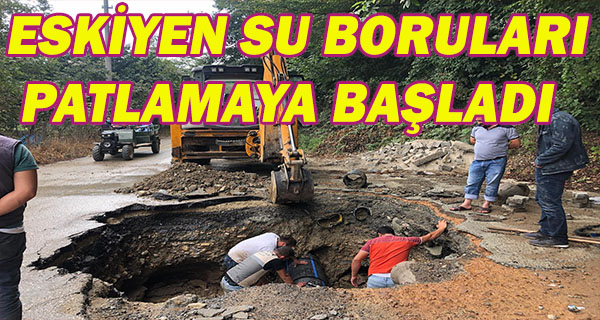 şimdide ana boruda patlak meydana geldi