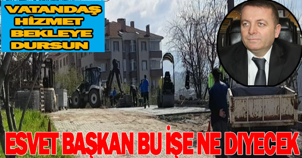 Belediyenin Tüm imkanları Okan Başkanın evin önünde seferber edildi