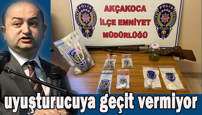 Akçakoca içerisinde 4 adrese eş zamanlı operasyon yapıldı