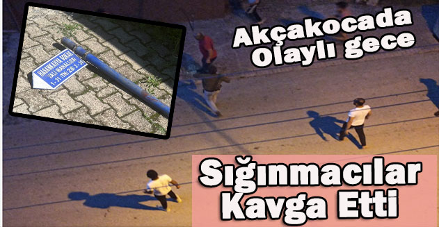 Kavgaya mahallenin Tabela DİREĞİ de karıştı