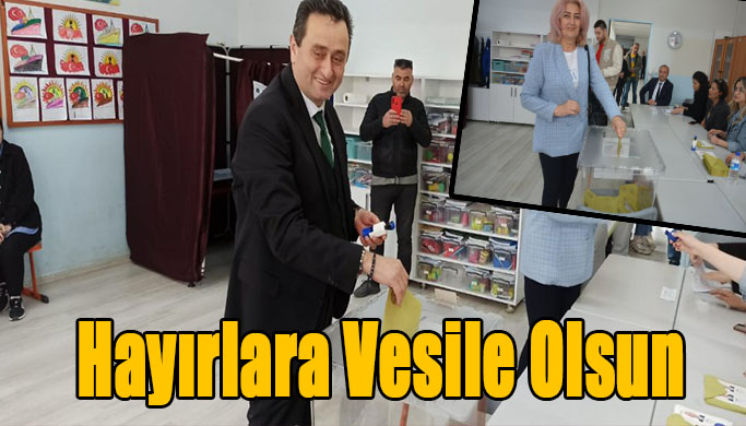 Akçakoca Belediye Başkanı Okan Yanmaz, ve eşi Nursel Yanmaz, Cumhurbaşkanı Seçimi’nin ikinci turu için oyunu kullandılar.