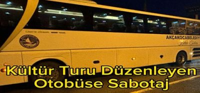 Akçakoca Belediyesi Tur Otobüsüne SKM Önünde provakatif eylem