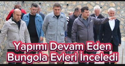Düzce Valisi Selçuk Aslan ve Millet Vekili Ercan Öztürk, Akçakoca Kaymakamı Mustafa Can Turizm Potansiyelini Artırmak İçin Bungalov İnşaatını İnceledi