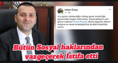 Akçakoca Belediyesi Abitaş İştirak Müdürü Hakan Öztaş İstifa Etti