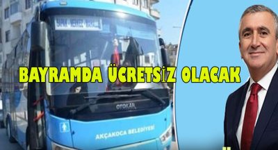 Bayram Boyunca Belediyenin araçları ücretsiz binilebilecek