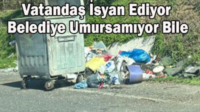 sapak yol kenarında birken çöpler bir türlü alınamıyor