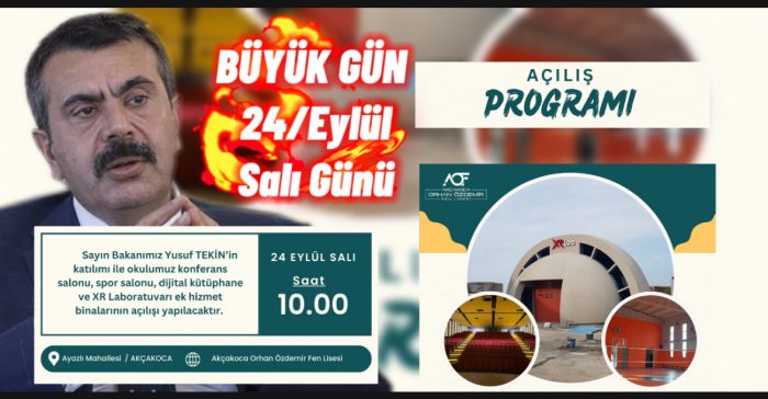 Akçakoca Orhan Özdemir Fen Lisesi, Türkiye Yüzyılı Maarif Modeli İle Açılıyor