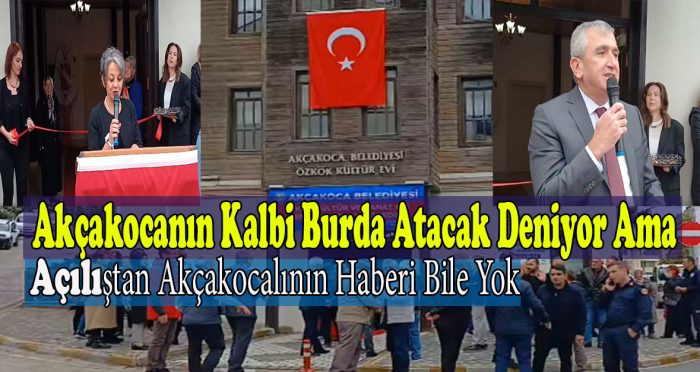 Akçakoca’da Özkök Kültür Evi Açılışı Tepkilerle Karşılandı (açılış var ama halkın haberi yok