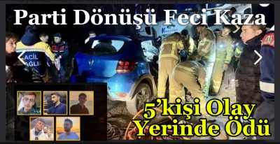 Beş genç feci kazada can verdi