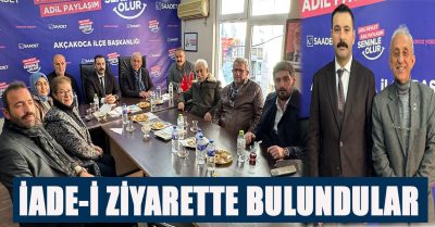 CHP Akçakoca İlçe Teşkilatı’ndan Saadet Partisi İlçe Başkanlığına İadeyi Ziyaret