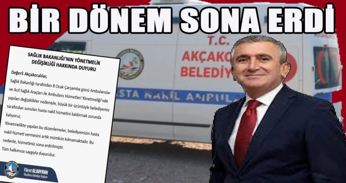 Ambulans hizmeti bu gün son buldu