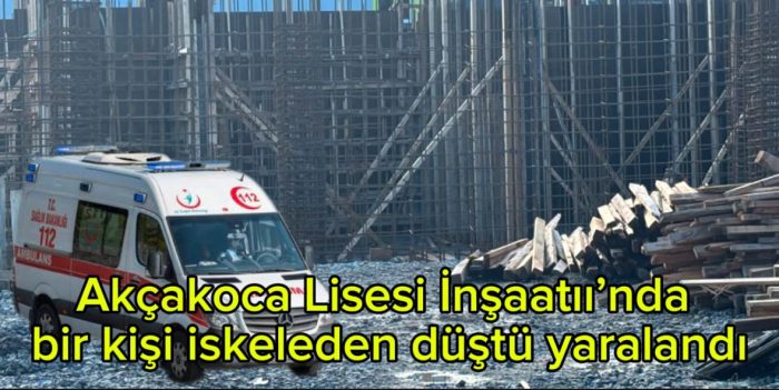 iş kazasında, O.Ş. isimli işçi inşaat kalıbından 5 metre yükseklikten düşerek yaralandı.
