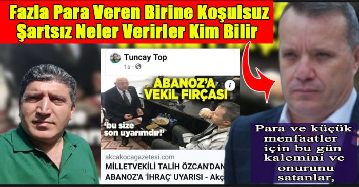 Tuğrul Abanoz’dan Sert Tepki: “Kalemini ve Onurunu Satanlar!”