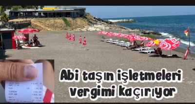 Abi taşın sahillerindeki işletmeleri vergi usulsüzlüğü gerekçesiyle gözetim altında