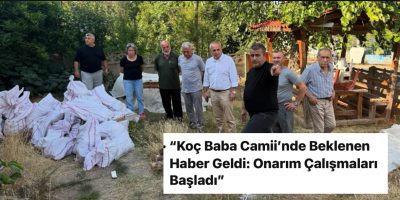 KOÇ BABA CAMİİ’NDE TADİLAT ÇALIŞMALARI BAŞLADI
