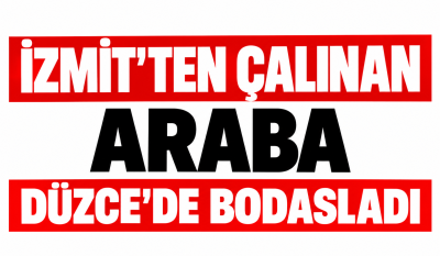 İZMİT’TEN ÇALINAN ARAÇ DÜZCE’DE POLİSİ ALARMA GEÇİRDİ! NEFES KESEN KOVALAMACA KAZAYLA BİTTİ