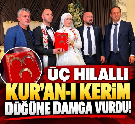 ÜÇ HİLALLİ KUR’AN-I KERİM DÜĞÜNE DAMGA VURDU!